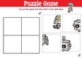 game to cut and stick pieces with doodle robot