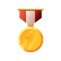 Game UI asset. Gaming user interface medal icon. vector illustration