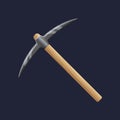 Game UI asset. Gaming user interface pickaxe icon. vector illustration Royalty Free Stock Photo