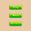 Game ui buttons vector elements Royalty Free Stock Photo