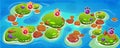 Game ui level map islands in ocean arcade platform
