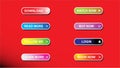 Game ui set of Buttons. GUI to build 2D games. Vector. Royalty Free Stock Photo