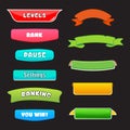 Game ui shapes vector elements