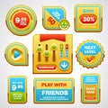 Game user interface elements Vector Royalty Free Stock Photo