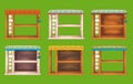 Game wooden shelf windows set