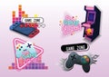 Game zone game icon background vector