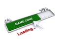 Game zone Loading on white Royalty Free Stock Photo