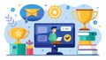 A gamebased educational platform that uses rewards and challenges to motivate students to complete their homework and Royalty Free Stock Photo