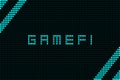 GameFi digital text abstract hud geometric square shap