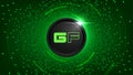 GameFi GAFI coin banner. GAFI coin cryptocurrency concept banner background