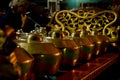 Gamelan or bonang javanese traditional instrumental music from indonesia.