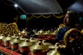 Gamelan or bonang javanese traditional instrumental music from indonesia.