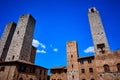 San gimignano Piazza Della Cisterna Tuscany Italy Royalty Free Stock Photo