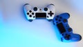 Gamepad on abstract background with light effects Royalty Free Stock Photo