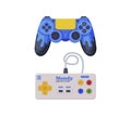 Gamepad as Game Controller and Input Device for Video Game Console Vector Set Royalty Free Stock Photo