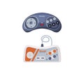 Gamepad as Game Controller and Input Device for Video Game Console Vector Set Royalty Free Stock Photo