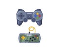 Gamepad as Game Controller and Input Device for Video Game Console Vector Set Royalty Free Stock Photo