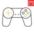 Gamepad color line icon, video games and console, joystick sign vector graphics, editable stroke linear icon, eps 10.