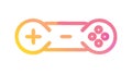 Gamepad Controller Icon Vector with Plus Minus in Gradient Style, vector design Generative AI Royalty Free Stock Photo