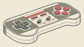 Gamepad controller illustration, video game accessory and gaming input device vector design Generative AI