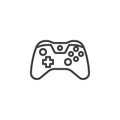 Gamepad controller line icon