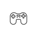 Gamepad controller line icon