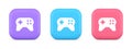 Gamepad controller virtual gaming connect button joystick joypad web app 3d realistic icon