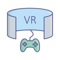 Gamepad  Flat inside vector icon which can easily modify or edit Royalty Free Stock Photo