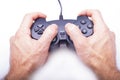 Gamepad in hands Royalty Free Stock Photo