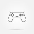 Gamepad icon. Keypad, controller, input device symbol. Flat design. Stock - Vector illustration. Royalty Free Stock Photo