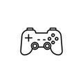 Gamepad icon Thin line flat illustration Royalty Free Stock Photo