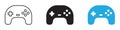 Gamepad icon thin line illustration Royalty Free Stock Photo