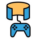 Gamepad Isolated Vector icon which can easily modify or edit Royalty Free Stock Photo