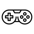 Gamepad joystick icon, outline style Royalty Free Stock Photo