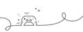 Gamepad line icon. Game joystick sign. Continuous line with curl. Vector Royalty Free Stock Photo
