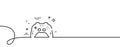 Gamepad line icon. Game joystick sign. Continuous line with curl. Vector Royalty Free Stock Photo