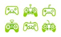 6 Gamepad Logo Set Modern Controller Gaming Emblem Collection Royalty Free Stock Photo