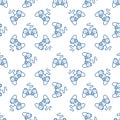 Gamepad pattern. Vector joystick seamless background