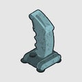 Gamepad Stone Prehistoric. joystick Ancient. Old video game. Videogame manipulator of granite Royalty Free Stock Photo