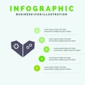 Gamepad, Videogame, PlayStation Solid Icon Infographics 5 Steps Presentation Background Royalty Free Stock Photo