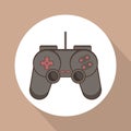 Gamepad videogame round icon