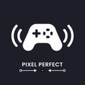 Gamepad white solid desktop icon Royalty Free Stock Photo