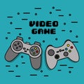 Gamepads icons console for video game