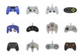 Gamepads icons in flat style Royalty Free Stock Photo