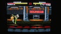 Gameplay of the legendary video game Mortal Kombat. Retro video game for Nintendo from the 80s on an old TV screen