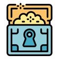 Gameplay treasure icon vector flat Royalty Free Stock Photo