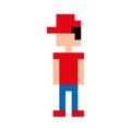 gamer avatar pixel isolated icon design