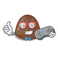 Gamer chocolate candies mascot cartoon