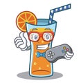 Gamer cocktail character cartoon style