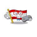 Gamer flag austria mascot shape the character